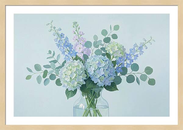 Fresh Flowers In A Glass Vase