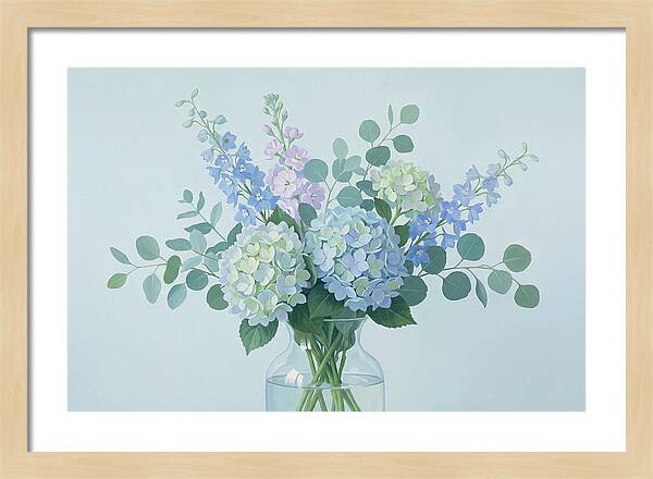 Fresh Flowers In A Glass Vase