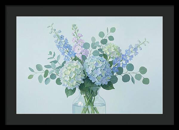 Fresh Flowers In A Glass Vase
