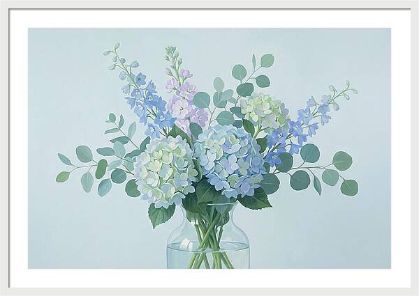 Fresh Flowers In A Glass Vase