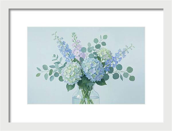 Fresh Flowers In A Glass Vase