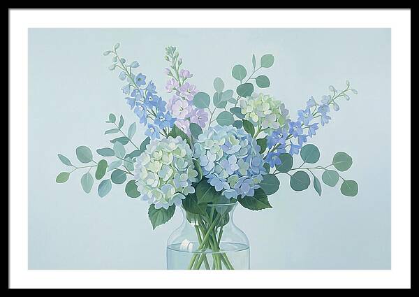 Fresh Flowers In A Glass Vase
