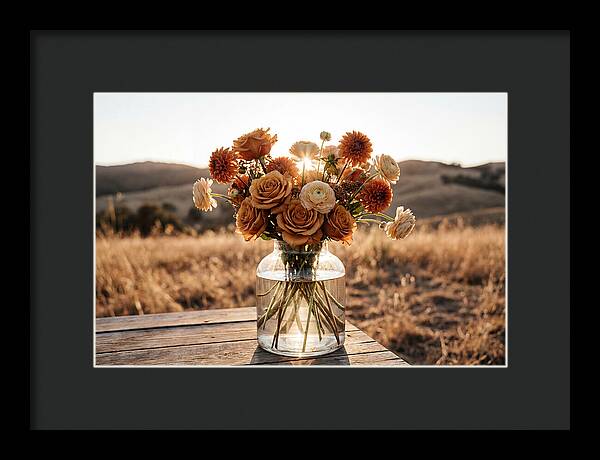 Fresh Flowers In Glass Vase