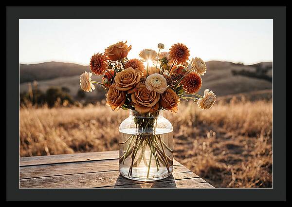 Fresh Flowers In Glass Vase