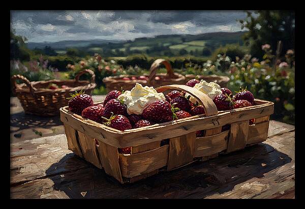 Fresh Garden Strawberries In Punnet
