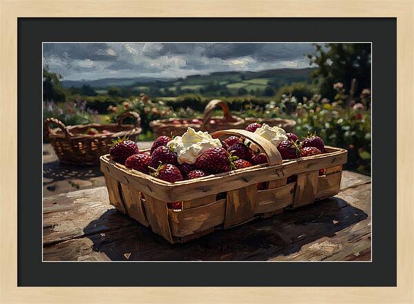 Fresh Garden Strawberries In Punnet