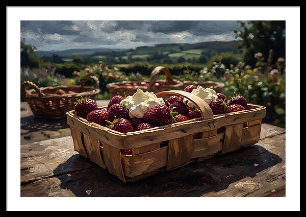 Fresh Garden Strawberries In Punnet