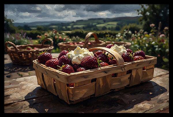 Fresh Garden Strawberries In Punnet