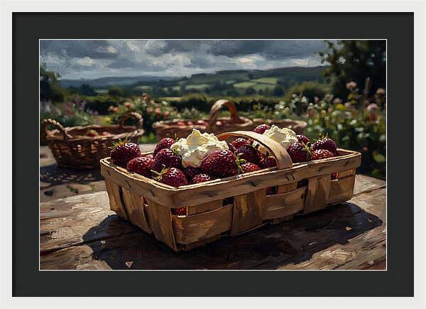 Fresh Garden Strawberries In Punnet