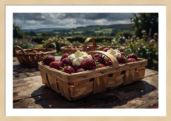 Fresh Garden Strawberries In Punnet