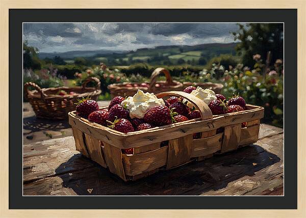 Fresh Garden Strawberries In Punnet