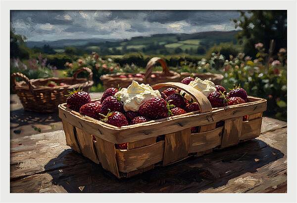 Fresh Garden Strawberries In Punnet