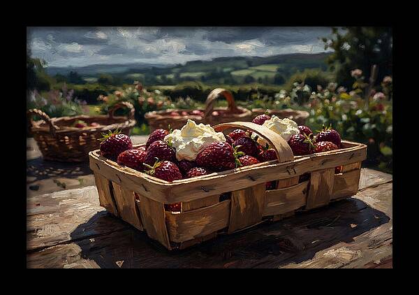 Fresh Garden Strawberries In Punnet