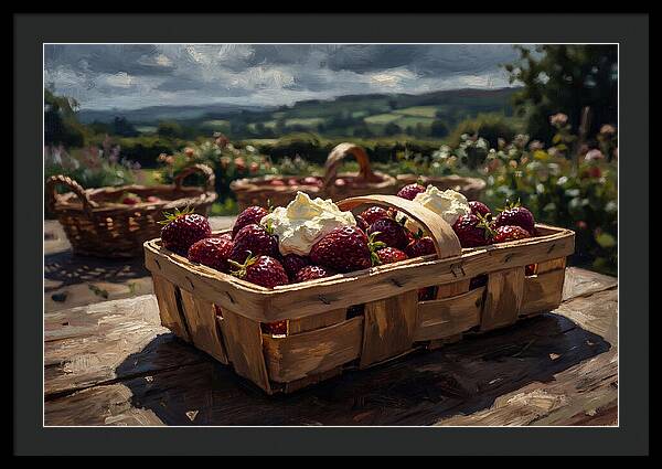 Fresh Garden Strawberries In Punnet