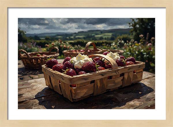 Fresh Garden Strawberries In Punnet