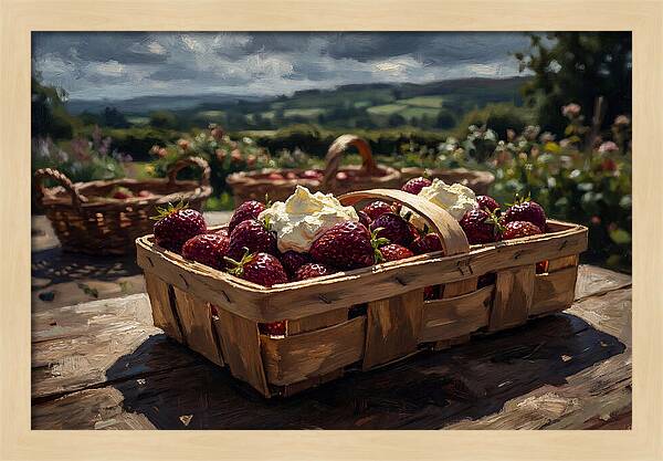 Fresh Garden Strawberries In Punnet