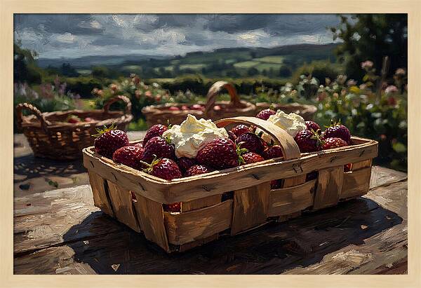 Fresh Garden Strawberries In Punnet