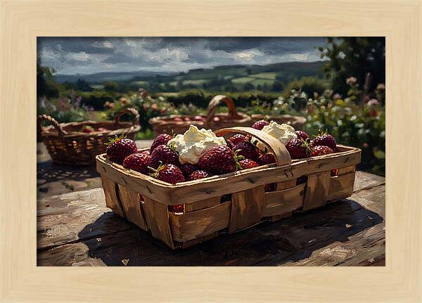 Fresh Garden Strawberries In Punnet