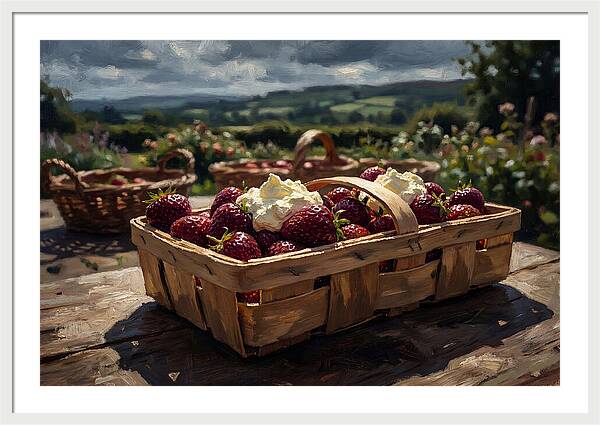 Fresh Garden Strawberries In Punnet