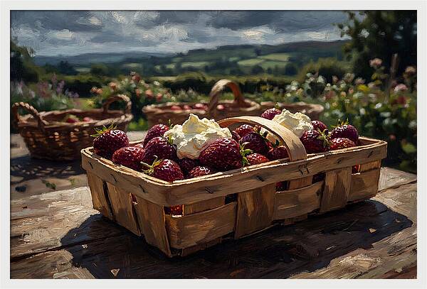 Fresh Garden Strawberries In Punnet
