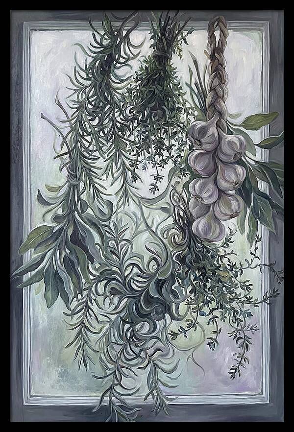 Fresh Herbs And Garlic Braid