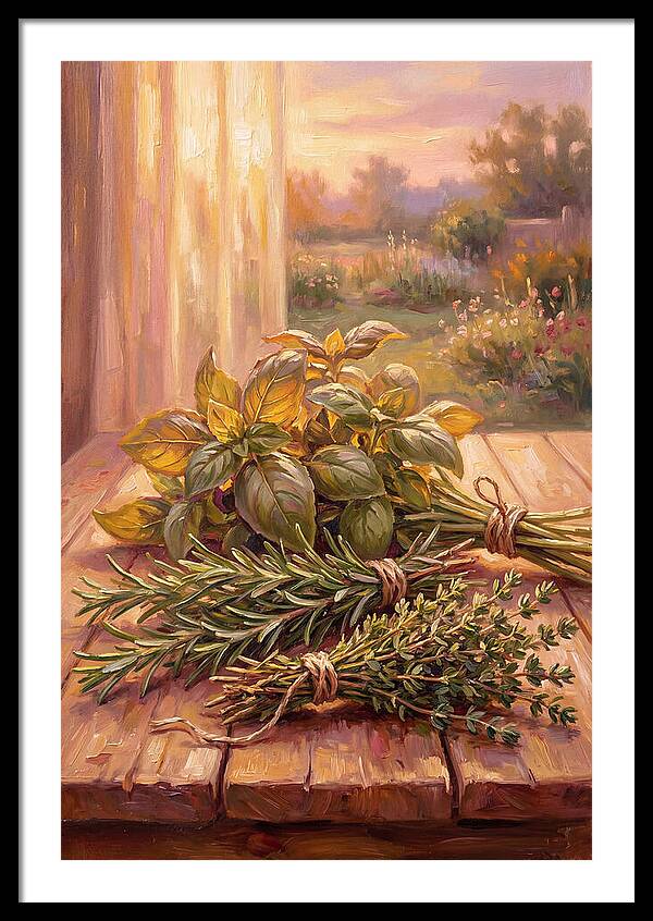Fresh Herbs Bathed In Light