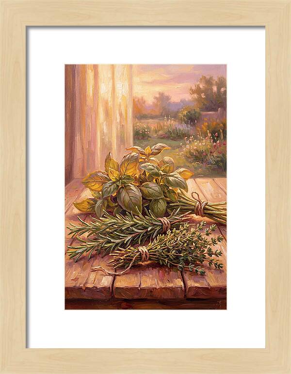 Fresh Herbs Bathed In Light