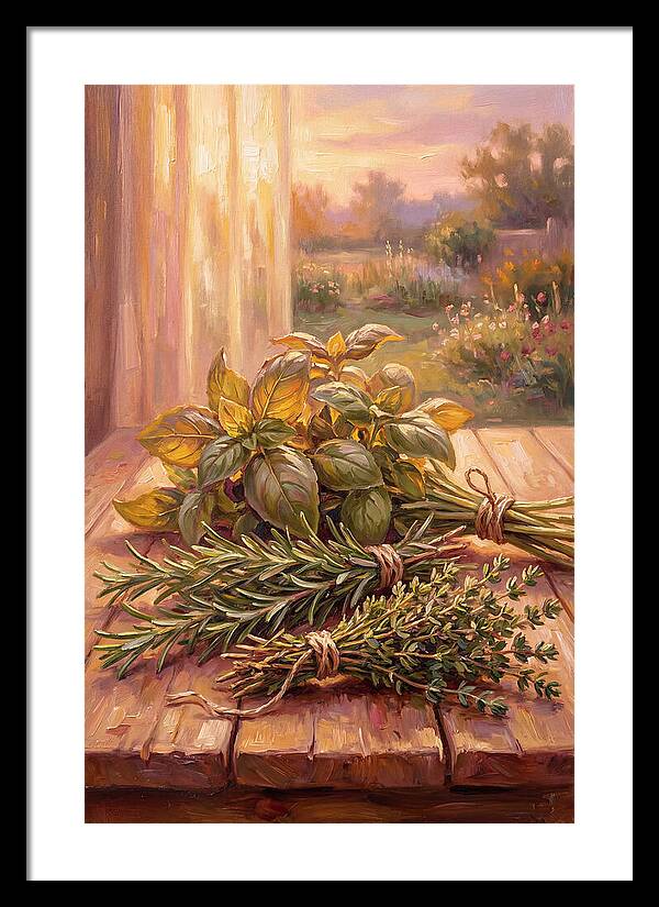 Fresh Herbs Bathed In Light