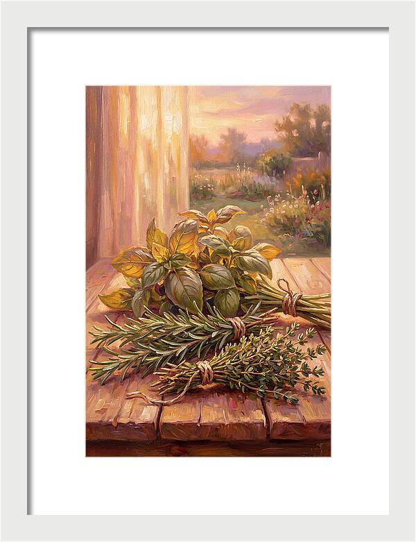 Fresh Herbs Bathed In Light