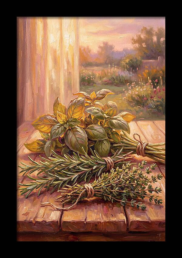 Fresh Herbs Bathed In Light