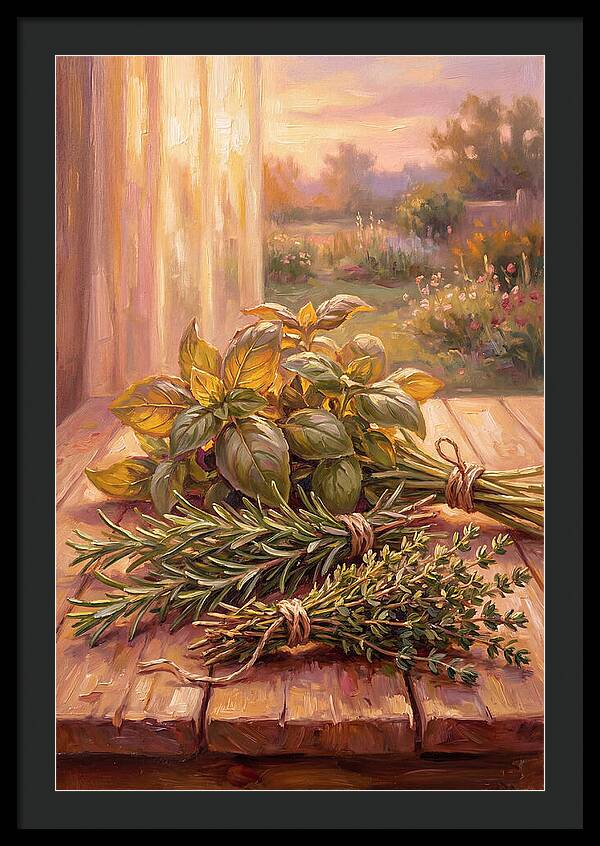 Fresh Herbs Bathed In Light