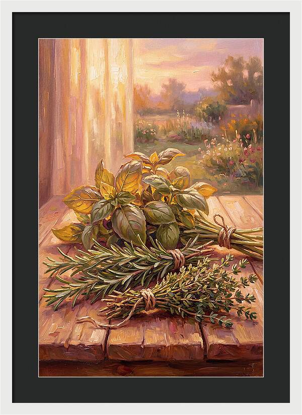 Fresh Herbs Bathed In Light