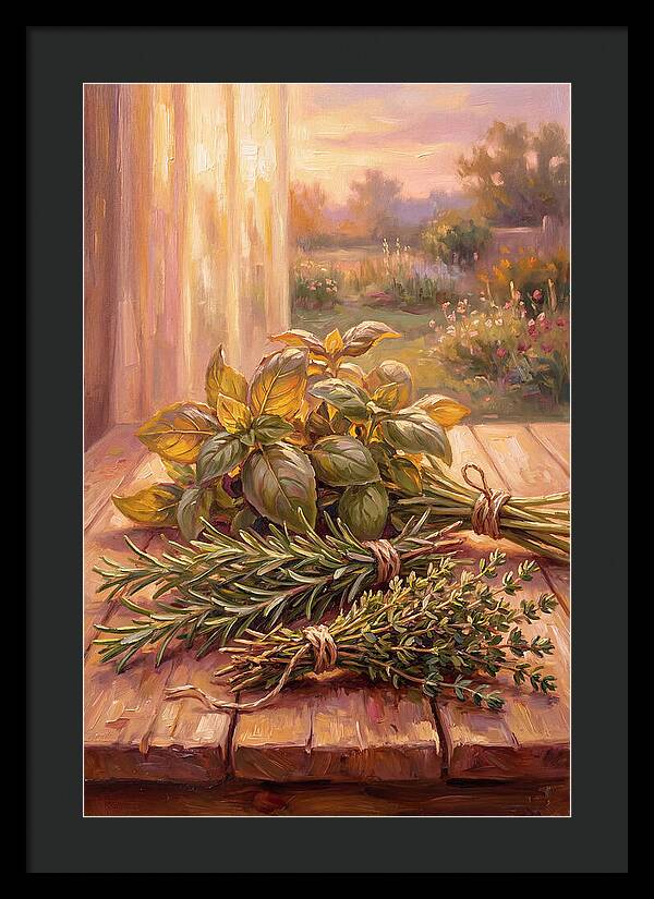Fresh Herbs Bathed In Light