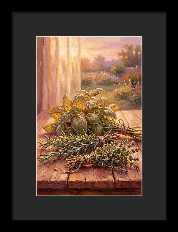 Fresh Herbs Bathed In Light