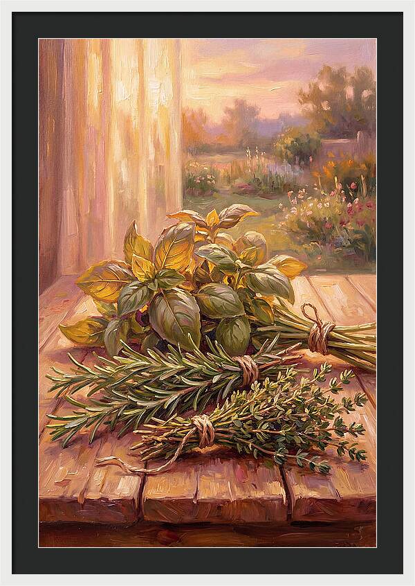 Fresh Herbs Bathed In Light