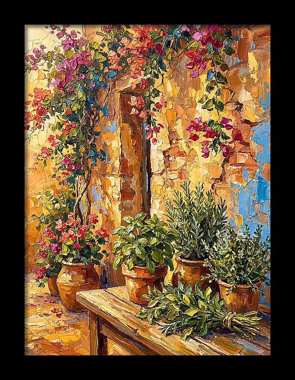 Fresh Herbs In A Mediterranean Garden