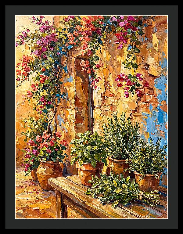 Fresh Herbs In A Mediterranean Garden
