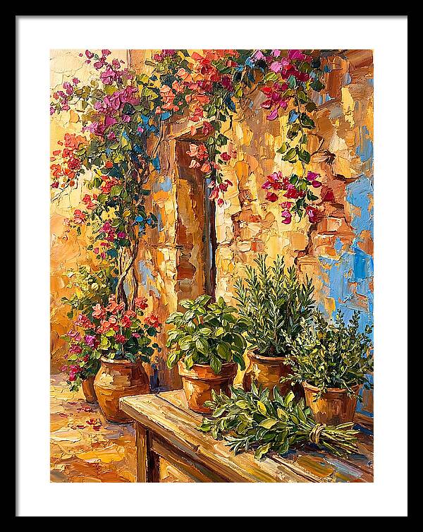 Fresh Herbs In A Mediterranean Garden