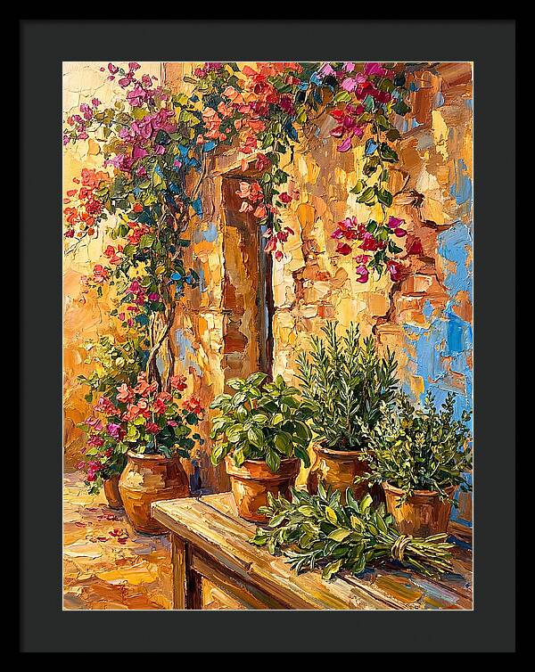 Fresh Herbs In A Mediterranean Garden