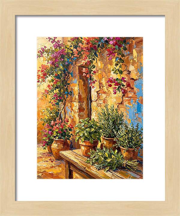 Fresh Herbs In A Mediterranean Garden