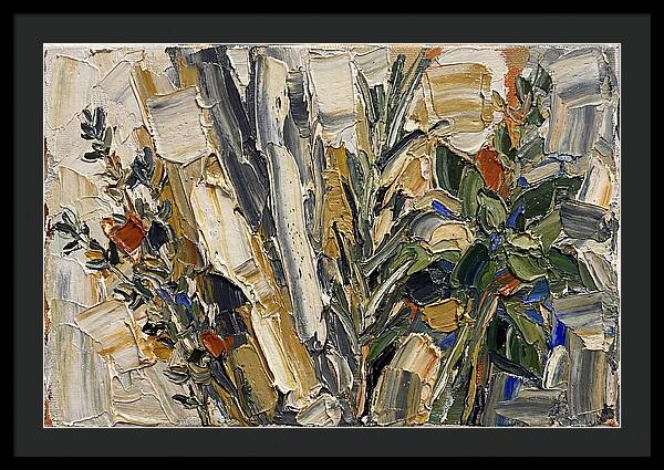 Fresh Herbs In Palette Knife Style