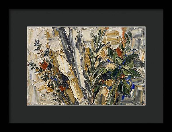 Fresh Herbs In Palette Knife Style