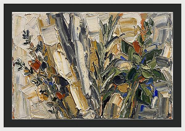 Fresh Herbs In Palette Knife Style