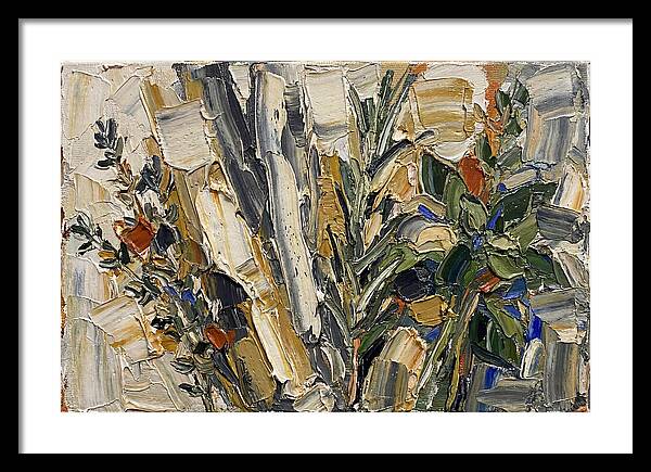 Fresh Herbs In Palette Knife Style