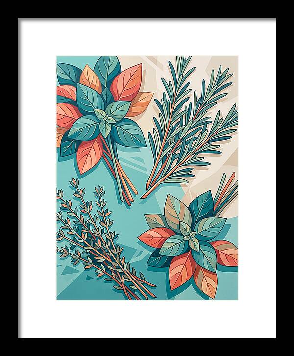 Fresh Herbs In Vibrant Colors