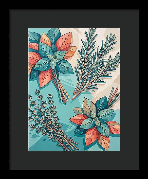 Fresh Herbs In Vibrant Colors