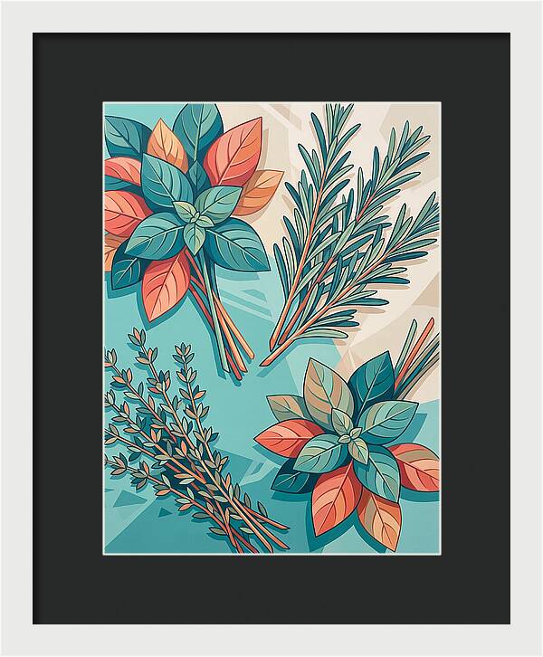 Fresh Herbs In Vibrant Colors