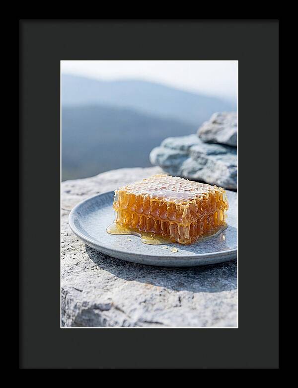 Fresh Honeycomb Dripping With Golden Honey