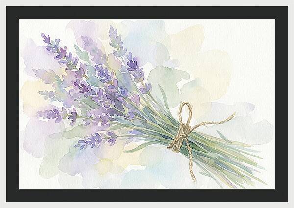 Fresh Lavender Stems Tied With Twine
