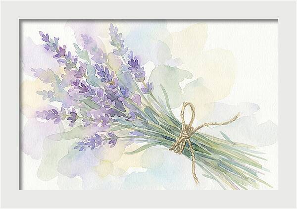 Fresh Lavender Stems Tied With Twine